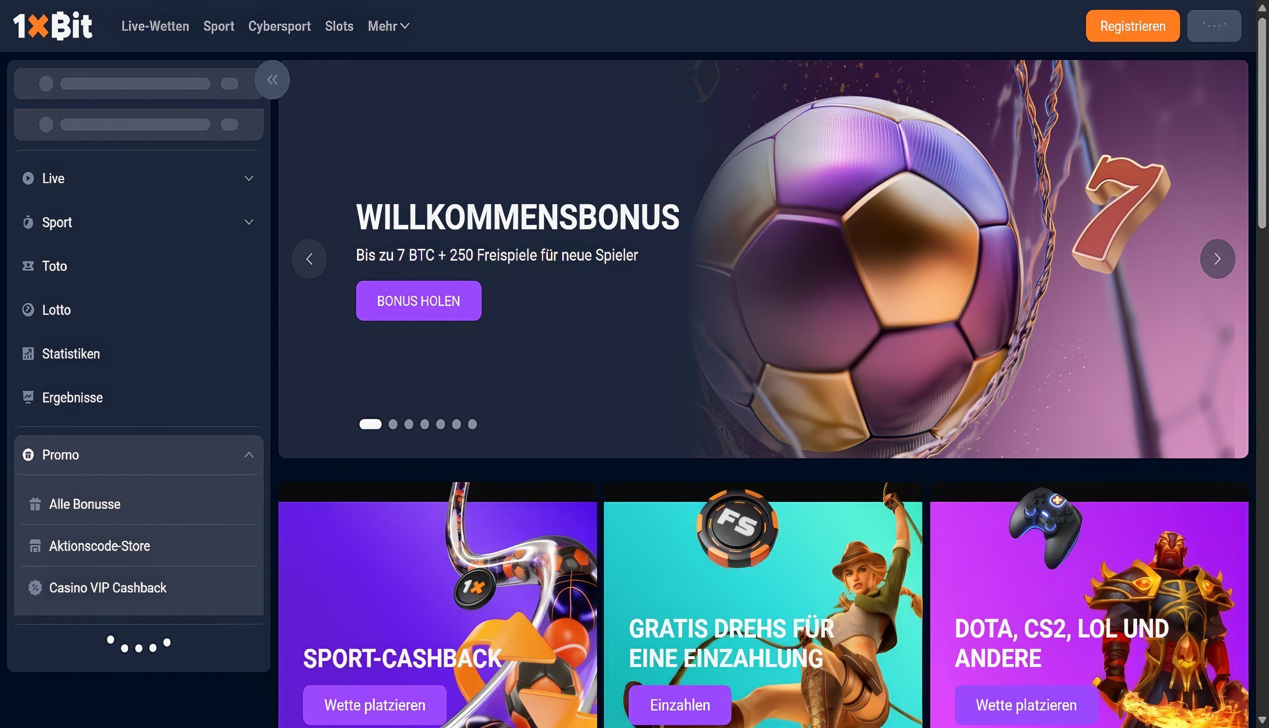 1xBit desktop screenshot 1